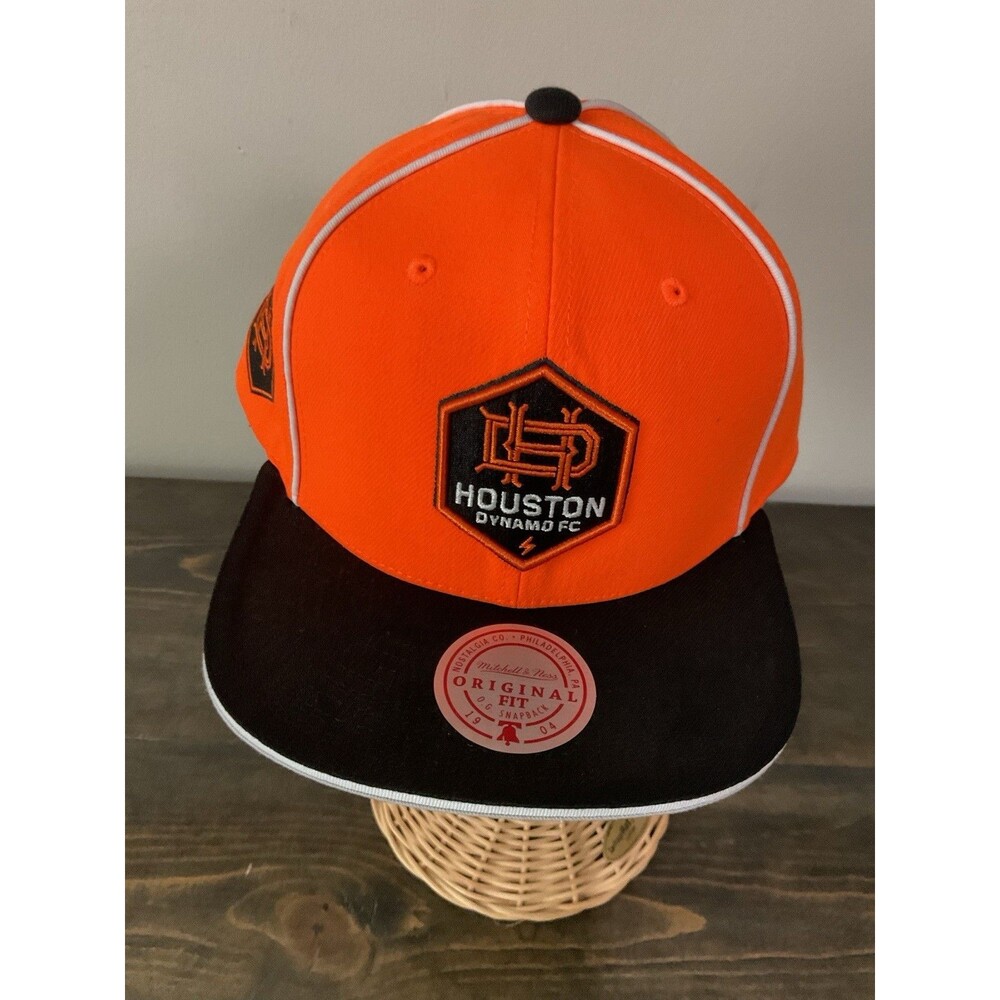 Mitchell & Ness Houston Dynamo FC Orange Black Snapback Hat